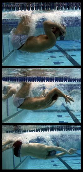 Hvordan til at gøre en flip sving (freestyle). Sørg for, at dine briller er sikre og komme i poolen.
