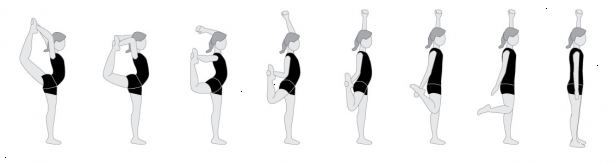 Hvordan til at gøre en Skorpion i cheerleading. Grib den udvendige side af ryggen foden med hånden fra samme side.