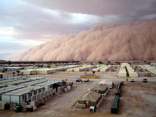Sådan overlever en støv storm eller sandstorm