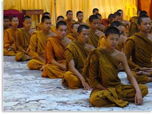 Sådan at praktisere buddhistisk meditation. Få en pude eller blød pude at sidde på.